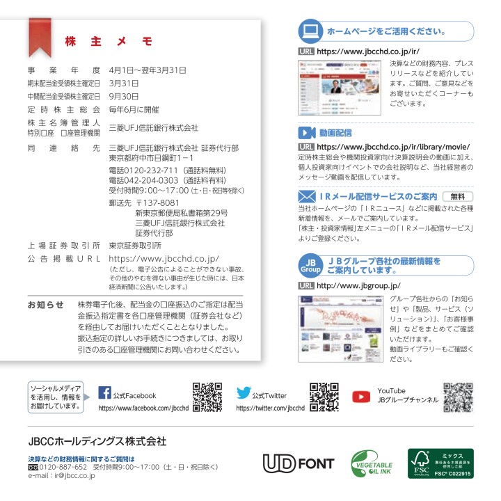 第54期株主通信